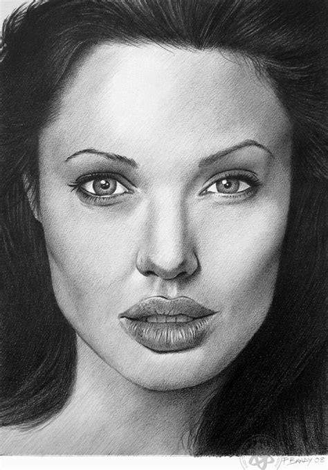 Angelina Jolie 03 Pencil Drawing Paul Brady Flickr