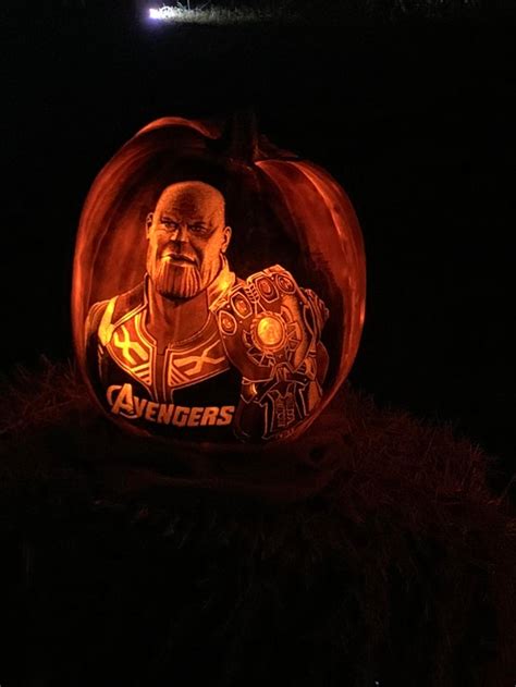 Im Sure Theres A Million Thanos Pumpkins This Year But Heres One
