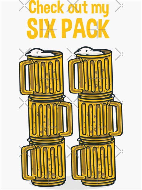 Beer Six Pack Funny Meme Sticker By Artado Redbubble
