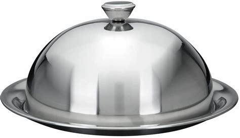 stainless steel cloche food cover dome serving plate dish dining dinner platter ebay