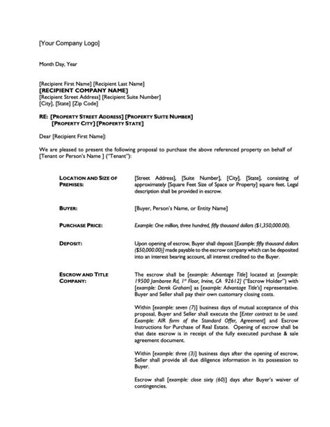 Letter Of Intent To Purchase Commercial Real Estate Pdf And Word