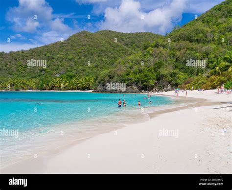 Hawksnest Bay Beach On The Caribbean Island Of St John In The Us Virgin
