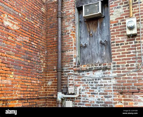 Old Industrial Brick Warehouse Building High Resolution Stock