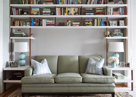 Bookshelf Photos Shelves Above Couch Bedroom Interior Home