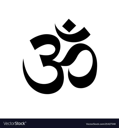 Hindu Om Symbol Religious Sign Buddhism Vector Image