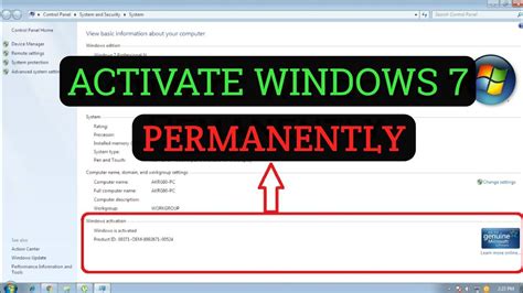 How To Activate Windows7all Versions Genuine Permanent Activation