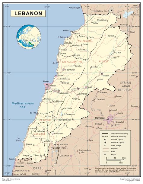 Large detailed map of Lebanon. Lebanon large detailed map ...