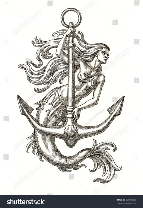 Mermaid Anchor Svg