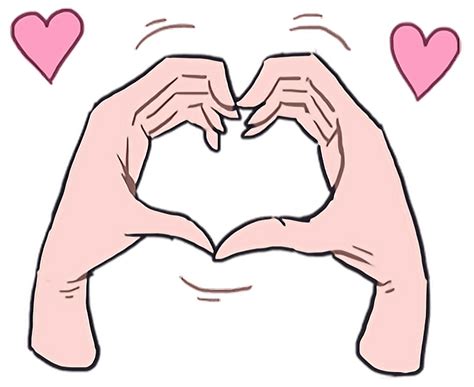 Love Heart Kawaii Cute Hand Hands Cartoon Anime Handpai