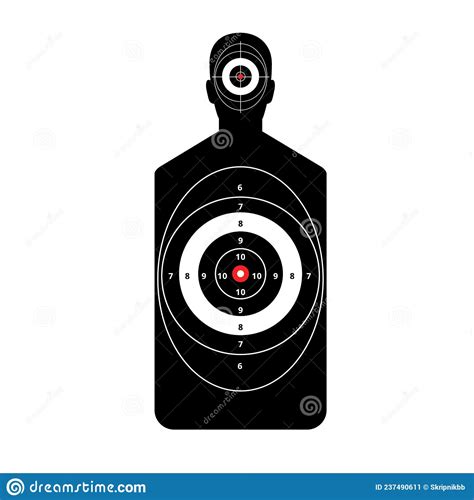 Target In Human Form For Shooting Range Stock Vector Illustration Of