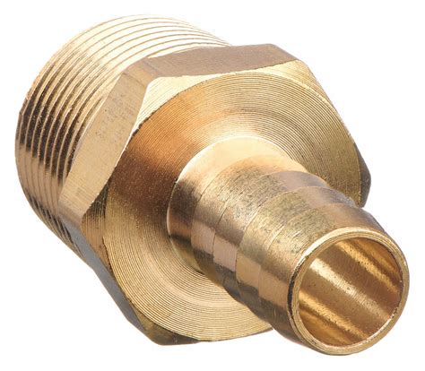 GRAINGER APPROVED Barbed Hose Fitting, Fitting Material Brass x Brass ...