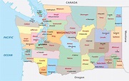 Washington Counties Map | Mappr