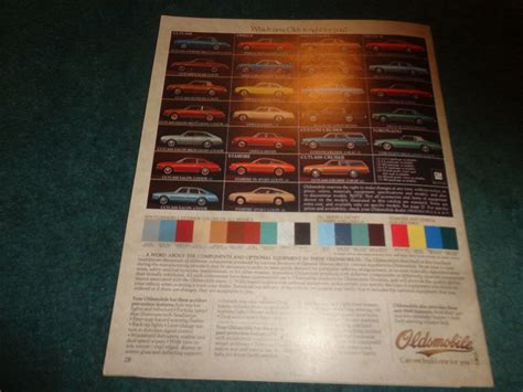 Oldsmobile Cutlass Omega Starfire Sales Catalog Original Dealer
