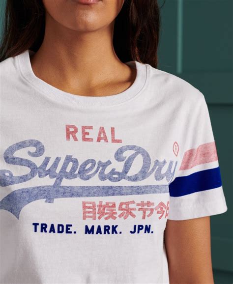 Superdry Vintage Logo Varsity T Shirt T Shirts Voor Dames