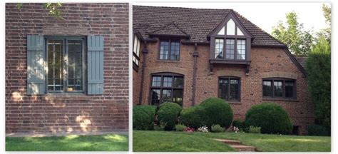 Wanting this color of house with our new brown roof (hoping the color of the roof is what i was wanting.) red brick house brown trim | CheLowry Renovation: Exterior Decor | Pinterest | Bricks, Brown and ...