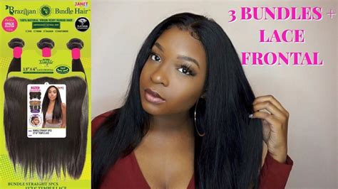 janet collection brazilian bundle hair 3 bundles and lace frontal youtube