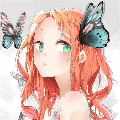 Kawaii Cute Anime Girl With Orange Hair Anime Wallpaper Hd The Best