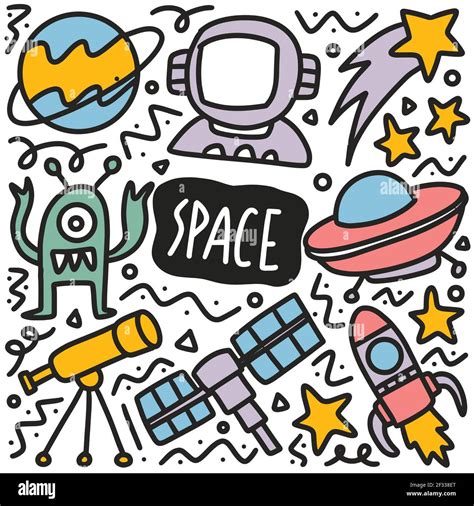 Doodle Space Hand Drawing Stock Vector Image And Art Alamy