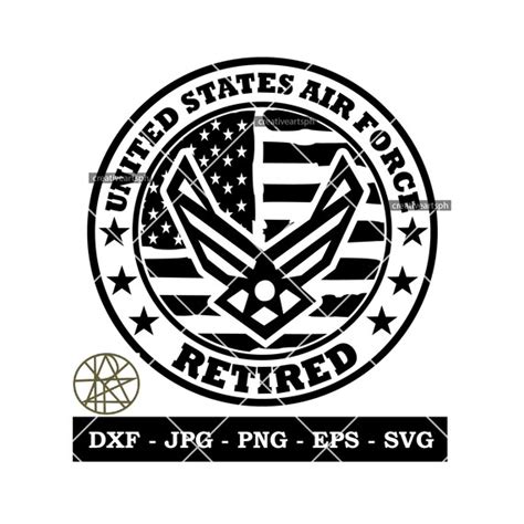 Us Retired Air Force Svg Military Svg Military Seal Svg Etsy