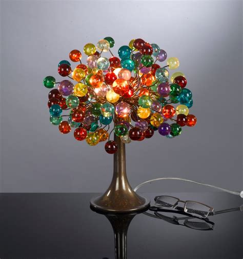 Multicolored Bubble Table Lamp With Metal Wires Small Decor