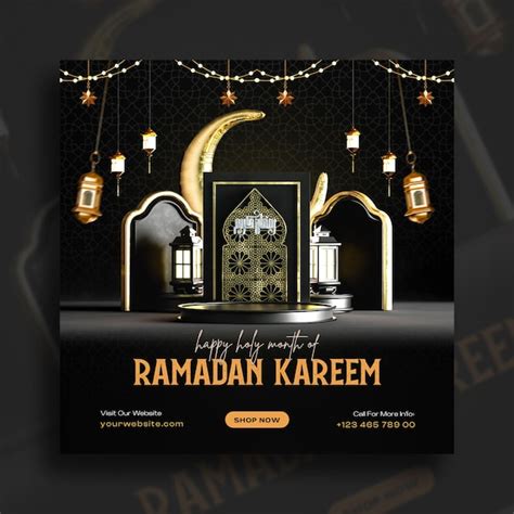 Free Psd Ramadan Kareem Islamic Festival Social Media Post Design