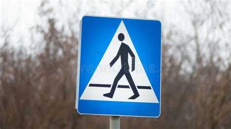 Pedestrian Cross Walk Street Sign Stock Image Image Of Information