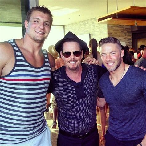 Rob Gronkowski And Julian Edelman On The Set Of The Entourage Movie