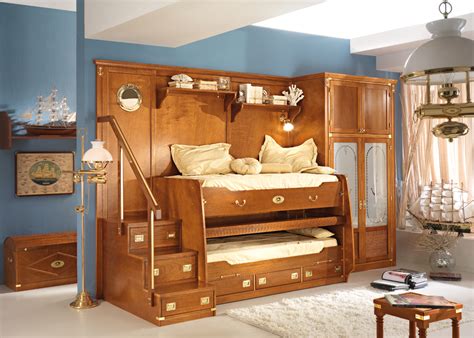 Solid wood bedroom furniture set. Great Sea-Themed Furniture for Girls and Boys Bedrooms by ...