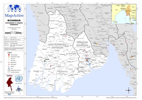 Myanmar Ayeyarwady And Yangon Townships Datasets Mapaction