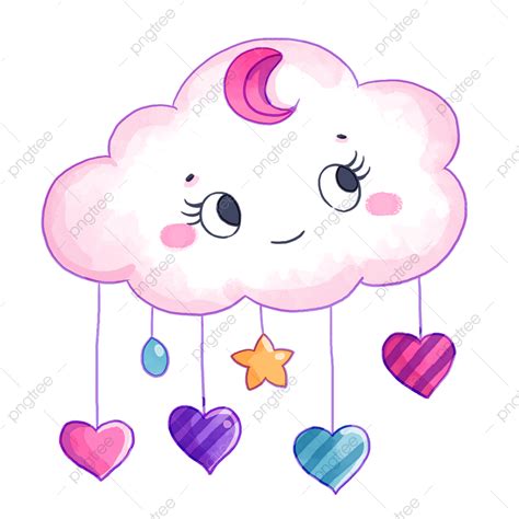 Adorable Nube Caricatura Expresión De Nube Png Dibujos Encantador