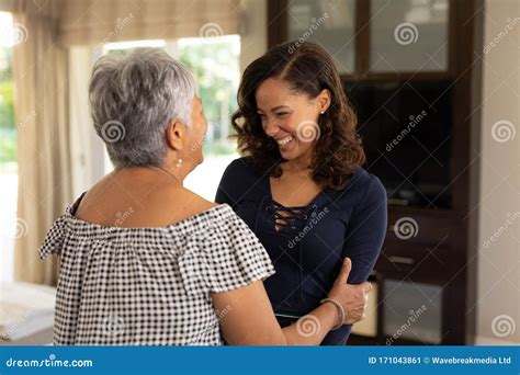 Two Women Talking At Home Stock Image Image Of Home 171043861