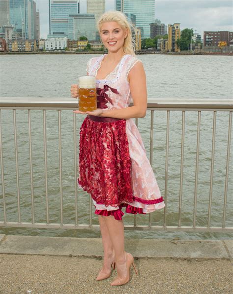 Ashley James Looks Buxom As She Launches Erdinger Oktoberfest In Dirndl