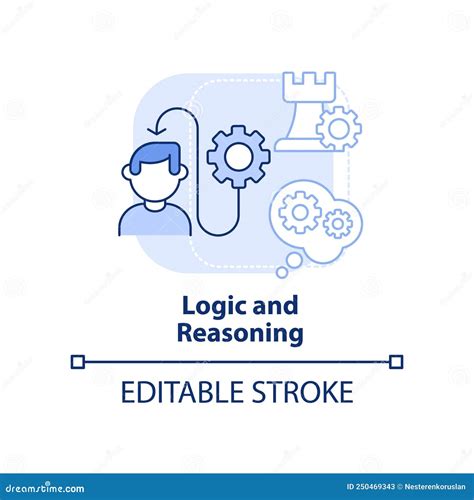 Logic And Reasoning Light Blue Concept Icon Stock Vector Illustration