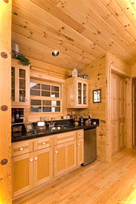 030 Gorgeous Cottage Kitchen Small Cabin Ideas Knotty Pine Kitchen