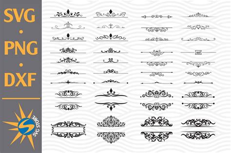 Ornament Graphics Svg Png Dxf Digital Files Include By Svgstoreshop