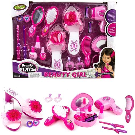 Toysery Girls Realistic Makeup Kit Girls Cosmetics Toys Set Pretend