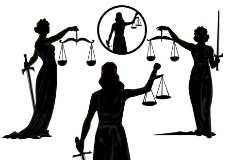 Quotjustice Goddess Themis Lady Justice Femida Stylized Contour Vector