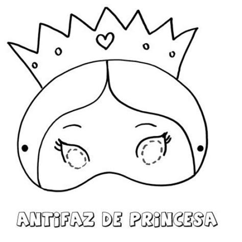 Antifaz De Princesa Dibujos Para Colorear Con Los Niños