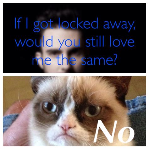 If I Got Locked Away Would You Still Love Me The Same Grumpy Cat Grumpy Cat Grumpy Cat