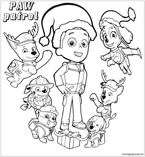 Marshall and chase in christmas. Best Paw Patrol Everest Coloring Page - Free Coloring ...