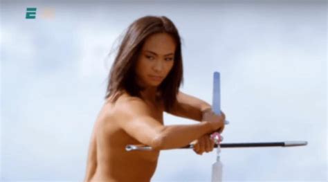 Video Sword Wielding Michelle Waterson Naked In Espn Body Issue Mma Uk