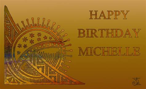 Michelle Happy Birthday Card Happy Birthday Cards Birthday Name