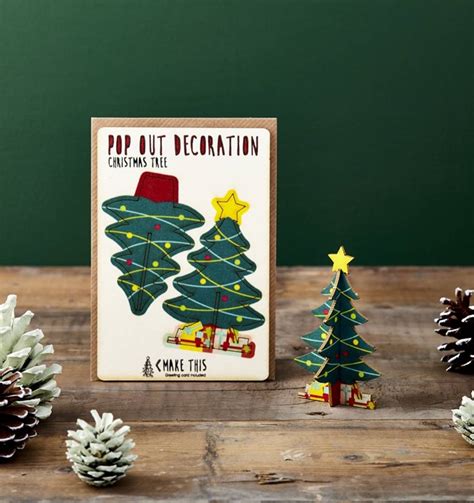 Pop Out Standing Christmas Tree Card By The Pop Out Card Company