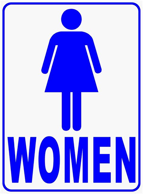 Womens Room W Symbol Bathroom Sign Signs By Salagraphics