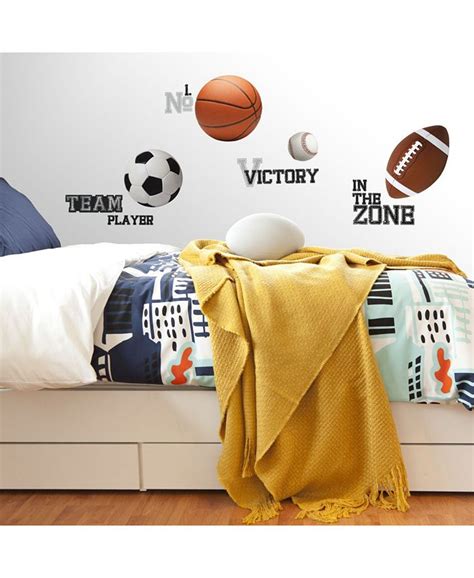York Wallcoverings All Star Sports Saying Peel And Stick Wall Decals