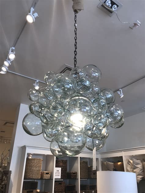 Nib pottery barn paxton 3 light chandelier pendant blown glass ceiling fixture lamps lighting fans. For kitchen | Pottery barn, Ceiling lights, Decor