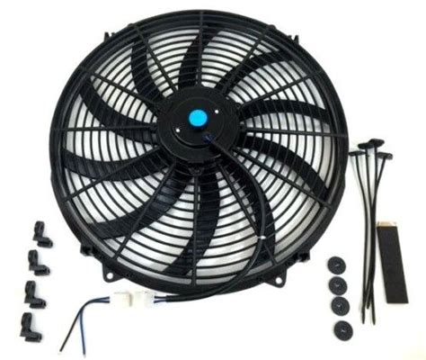 16 Electric Fan Curved Blades S Radiator Cooling Fan 3000 Cfm Reversible 12v Ebay
