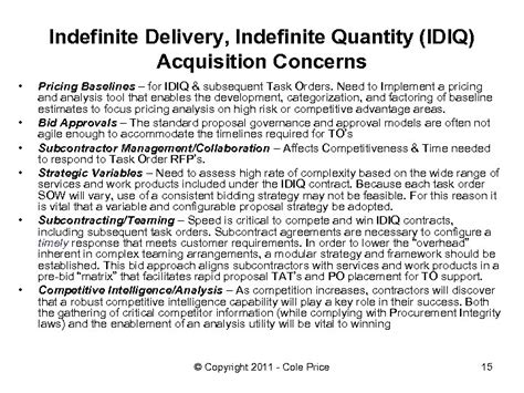 Indefinite Delivery Indefinite Quantity Idiq Task Order Contracts