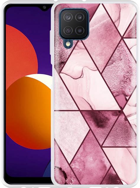 Hoesje Geschikt Voor Samsung Galaxy M Roze Marmer Mix Bol