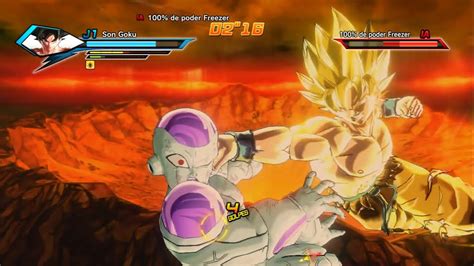 Super Saiyan Goku Vs Frieza 100 Power Dragon Ball Xenoverse Youtube